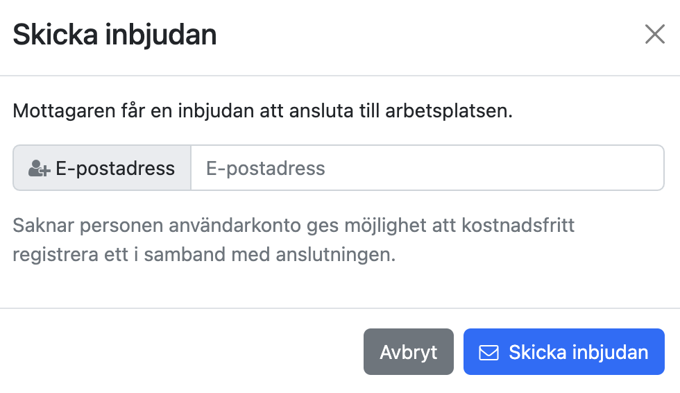 Exempel: Användare i en arbetsplats